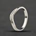 Pre-Owned 18ct White Gold 0.07ct Brilliant Cut Diamond Wishbone Ring 41482929
