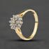 Pre-Owned 18ct Yellow Gold 0.25ct Brilliant Cut Diamond Flower Cluster Ring 41482933
