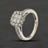 Pre-Owned 18ct White Gold 0.87ct Diamond Cushion Shape Cluster Ring 41482964