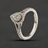 Pre-Owned 18ct White Gold 0.45ct Brilliant Cut Diamond Vera Wang Pear Shape Halo Cluster Ring 41482974