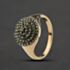 Pre-Owned 9ct Yellow Gold 0.50ct Green Diamond Round Cluster Ring 41482975