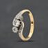 Pre-Owned Vintage Yellow Gold Diamond Twist Three Stone Ring 41482978