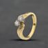 Pre-Owned 18ct Yellow Gold 0.30ct Brilliant Cut Diamond Twist Two Stone Ring 41482997