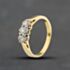 Pre-Owned 18ct Yellow Gold 0.35ct Rose Cut Diamond Three Stone Ring 41482998