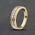 Pre-Owned Yellow Gold Brilliant Cut Diamond Channel Set Two Row Ring 41483023