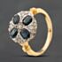 Pre-Owned Vintage Yellow Gold Sapphire & 0.20ct Brilliant Cut Diamond Round Cluster Ring 41483032