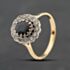 Pre-Owned Vintage Yellow Gold Sapphire & 0.45ct Diamond Oval Cluster Ring 41483034