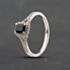 Pre-Owned 18ct White Gold Sapphire & 0.22ct Brilliant Cut Diamond Split Shoulders Cluster Ring 41483039