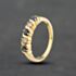 Pre-Owned 18ct Yellow Gold Sapphire & 0.12ct Brilliant Cut Diamond Half Eternity Ring 41483040