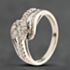 Pre-Owned White Gold 0.50ct Diamond Twist With Diamond Set Shoulders Cluster Ring 41483042