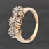 Pre-Owned 9ct Yellow Gold 0.40ct Brilliant Cut Diamond Triple Flower Cluster Ring 41483120