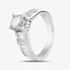Pre-Owned 18ct White Gold 1.50ct Diamond Shoulder Set Solitaire Ring 41482588