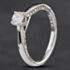 Pre-Owned 18ct White Gold Certificated 0.40ct Brilliant Cut Diamond Shoulder Set Solitaire Ring 41482599