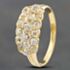 Pre-Owned Vintage Yellow Gold Diamond Three Row Dress Ring 4148889