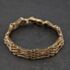Pre-Owned 9ct Two Colour Gold Scroll Engraved Infinity Cross Pattern 8 Inch Gate Bracelet 41531081