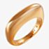 Rose Gold Plated Silver Plain Curved Oblong Ring ELRG91924C180
