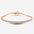 Pre-Owned 14ct Yellow Gold 2.50ct Brilliant Cut Diamond 7.5 Inch Tennis Bracelet 4307111