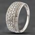 Pre-Owned 9ct White Gold 1.00ct Brilliant Cut Diamond Five Row Dress Ring 43091009