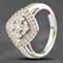 Pre-Owned 9ct White Gold 1.00ct Brilliant Cut Diamond Cluster Ring 43091012