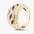 Pre-Owned 18ct Yellow Gold Black Onyx & 1.49ct Diamond Fancy Dress Ring 43091027