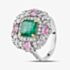Pre-Owned 18ct White Gold Multi Stone & 0.78ct Diamond Large Cluster Ring 4309155229