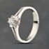 Pre-Owned 9ct White Gold Cubic Zirconia Flower Design Round Solitaire Ring 43111003