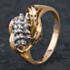 Pre-Owned 9ct Yellow Gold Brilliant Cut Diamond 3 Row Fancy Cluster Ring 4312006