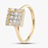 Pre-Owned 14ct Yellow Gold 0.72ct Diamond Cluster Ring 431200934