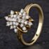 Pre-Owned 14ct Yellow Gold Brilliant Cut Spikey Diamond 17 Stone Cluster Ring 4312102