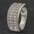 Pre-Owned 14ct White Gold 1.00ct Brilliant Cut Diamond Five Row Ring 43121048