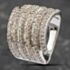 Pre-Owned 9ct White Gold 2.04ct Brilliant & Baguette Cut Diamond Cocktail Ring 43121063