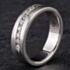 Pre-Owned 14ct White Gold 0.25ct Brilliant Cut Diamond Channel Set Textured 5.0mm Wedding Ring 4312112