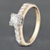 Pre-Owned Two Colour Gold 0.45ct Brilliant Cut Diamond Solitaire Ring 43121147