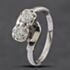 Pre-Owned 14ct White Gold 0.65ct Brilliant Cut Diamond Cross Over Two Stone Ring 43121163