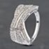 Pre-Owned 9ct White Gold 1.00ct Diamond Crossover Ring 43121202