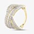 Pre-Owned 9ct White Gold 2.00ct Diamond Crossover Ring 43121208