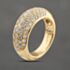Pre-Owned 18ct Yellow Gold 1.01ct Brilliant Cut Diamond Graduated Five Row Ring 43121245