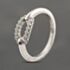 Pre-Owned 14ct White Gold 0.14ct Brilliant Cut Diamond Two Row Dress Ring 43121262