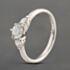 Pre-Owned Platinum 0.64ct Brilliant Cut Diamond Three Stone Ring 43121282