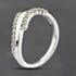 Pre-Owned 9ct White Gold 0.20ct Brilliant Cut Diamond Wave Dress Ring 43121312