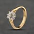 Pre-Owned 18ct Yellow Gold 0.20ct Brilliant Cut Diamond Flower Cluster Ring 43121330