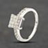 Pre-Owned 14ct White Gold 1.00ct Diamond Square Cluster Ring 43121332