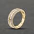 Pre-Owned 14ct Yellow Gold 1.00ct Diamond Three Row Ring 43121336