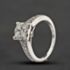 Pre-Owned 9ct White Gold 1.00ct Diamond Square Shoulder Set Cluster Ring 43121343
