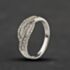 Pre-Owned 18ct White Gold Diamond Three Row Crossover Ring 43121344