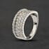Pre-Owned Platinum 1.96ct Brilliant Cut Diamond Five Row Pave Style Band Ring 43121348