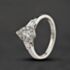 Pre-Owned 18ct White Gold Brilliant Cut Diamond Pear Shape With Diamond Set Shoulders Cluster Ring 43121352