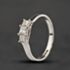 Pre-Owned 18ct White Gold 0.50ct Princess Cut Diamond Three Stone Ring 43121353