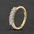Pre-Owned 9ct Yellow Gold 0.50ct Diamond Five Stone Half Eternity Ring 43121356