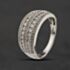 Pre-Owned 9ct White Gold Diamond Five Row Band Ring 43121357